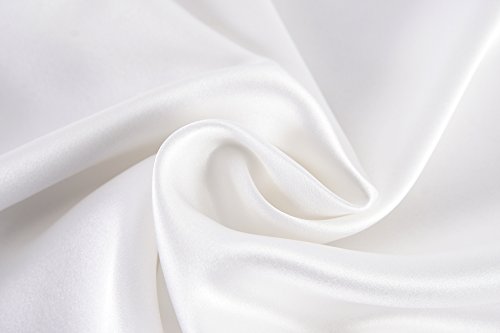 townssilk Both Side 100% 19mm Silk Pillowcase 40x40cm Pillow Case Cushion Cover with Hidden Zipper White - Image 4