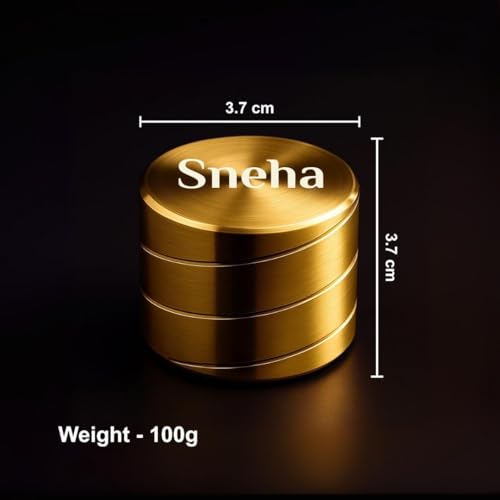 Image of Giftana Personalized Paper Weight Spinner for Office Table, Customised Name Paper Weight for Men & Women, Corporate Gift for Employees (Golden)