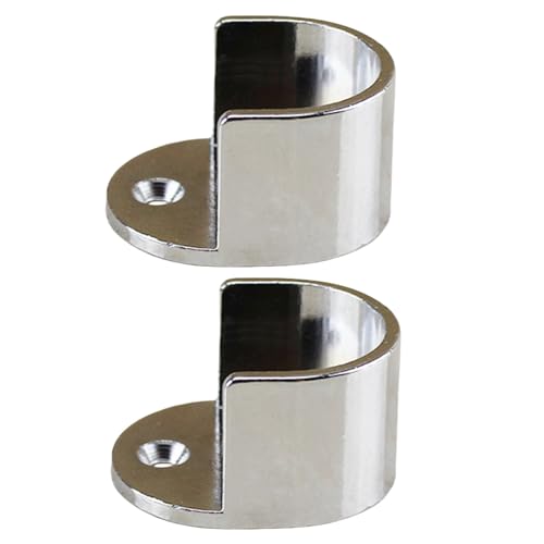 BinZyronic 合金カーテンロッドブラケット 28mm対応 2個セット ? 金属木製兼用 壁面取付でリビング寝室研究室の窓装飾をサポート (25グリット)