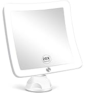 Fabuday 20X Magnifying Mirror with Light, Upgraded Lighted Makeup Mirror with Magnification, LED ...