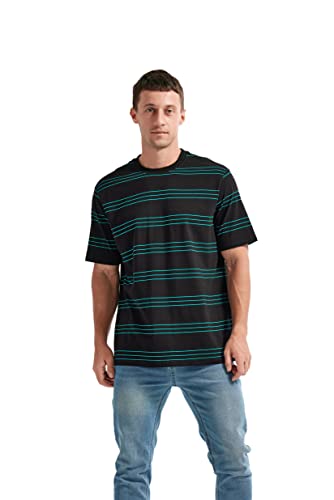 KLIEGOU Men's Fashion Loose Fit Crewneck Stripe T-Shirt for Casual Wear with Comfortable Soft Fabric and Modern Stripe Design
| KLIEGOU Men's Fashion Loose Fit Crewneck Stripe T-Shirt Suitable for Men Aged 20-50 with Versatile Stylish Looks
| KLIEGO