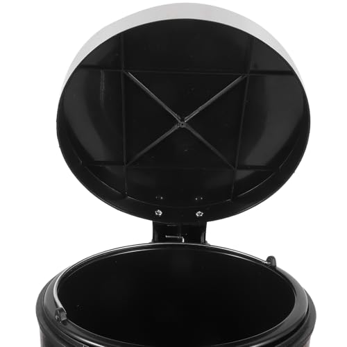 BESTonZON bote de basura de pedal 8L plástico negro miniatura 3
