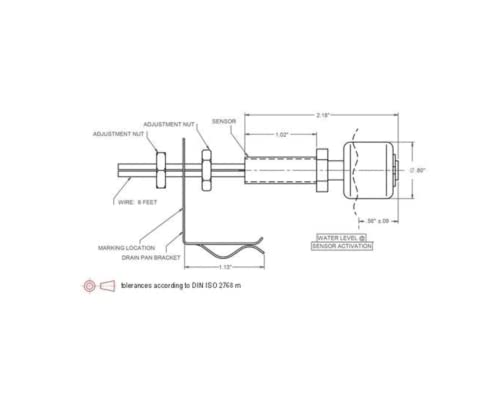 Universal Secondary Drain Pan Condensate Float Switch - CS-3