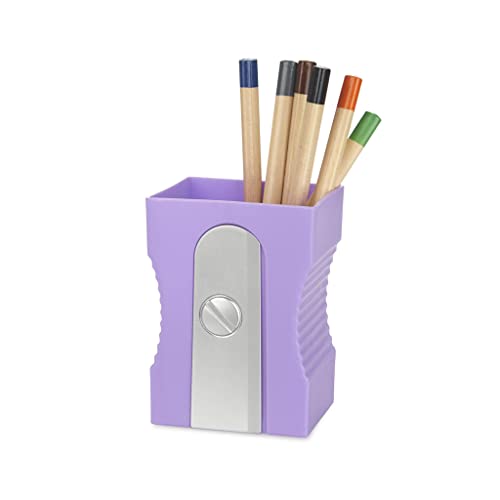Balvi Portalápices Sharpener Color Malva Mantén tu Escritorio organizado Bote para lápices Original y