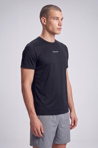 Image of Reebok Men's Polyester Gym T-Shirt - Quick Dry Moisture Wicking Sports T-Shirt for Men | Workout Running Training Tshirt for Men | Half Sleeve Active Tee
