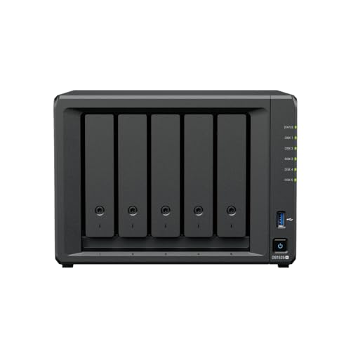 Image of Synology DS1525+(2X 2.5GbE Ports, Ryzen V1500B, 8GB RAM) 5-Bay 30TB Bundle with 5X 6TB WD Red Plus HDDs
