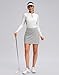 G Gradual Women's Golf Skirts Skort 4 Side Pockets High Waisted Stretchy Tennis Skirt with Short Athletic Casual (Silver Grey, M)