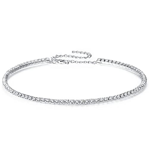 Collana girocollo con diamanti scintillanti realizzati in lega di alta qualità e cristallo, facile da indossare.