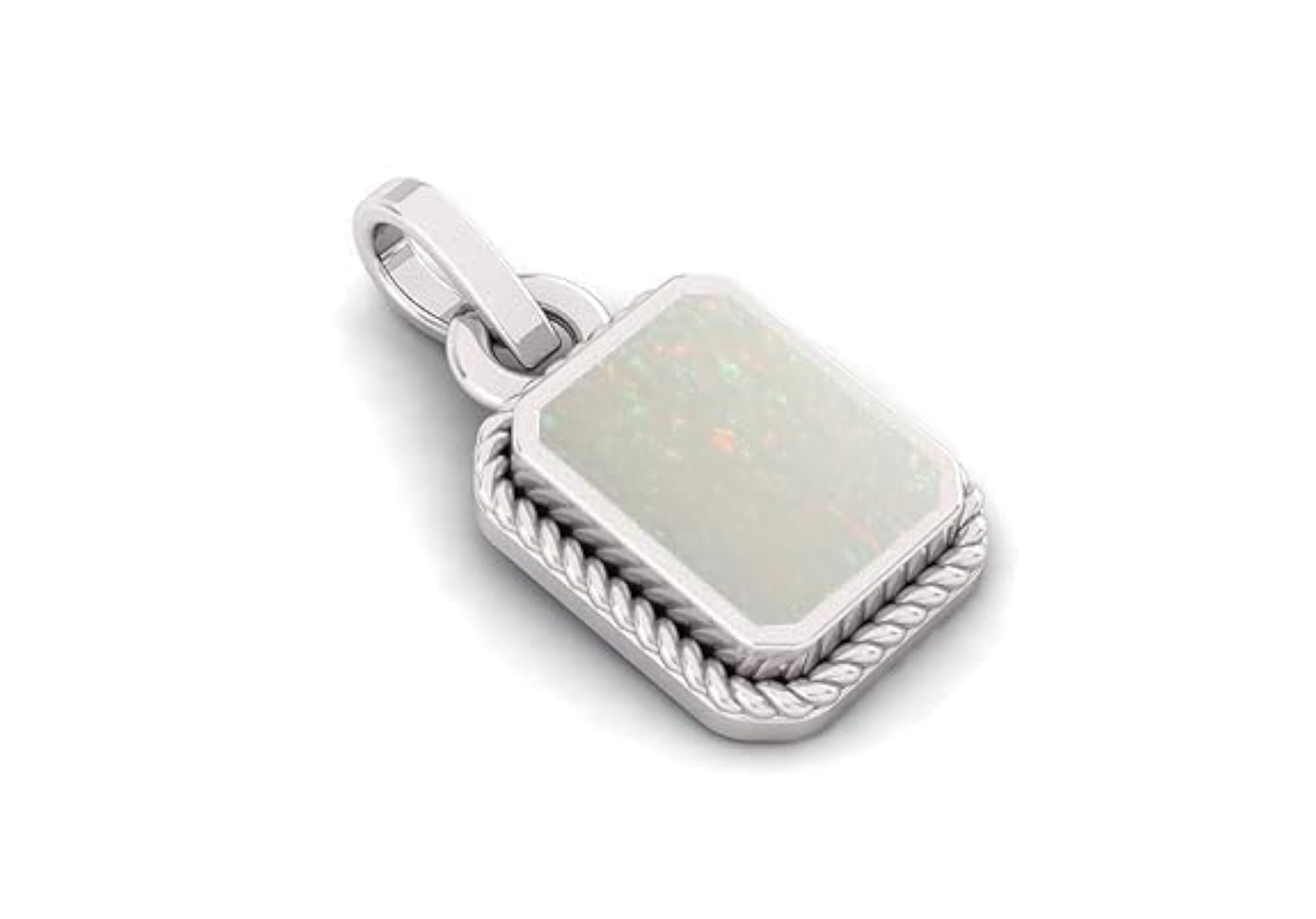 9.25 Ratti Opal Silver Plated Pendant, Astrological Gift