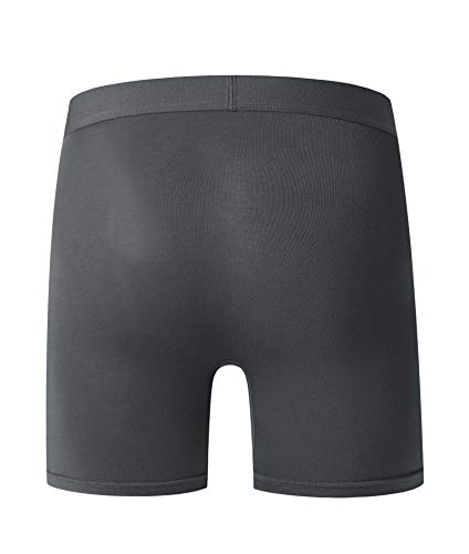 Youlehe Men's Underwear Soft Bamboo Boxer Briefs Stretch Trunks Pack (As1, Alpha, L, Regular, Regular, 7 Pack-Open Fly-017) #TOP2