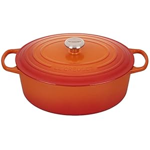 Le Creuset Enameled Cast Iron Signature Oval Dutch Oven, 8 qt., Flame