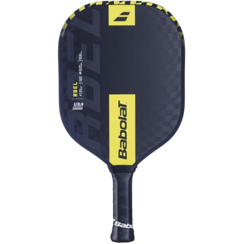 Babolat RBEL Pagaie de pickleball en composite noir et jaune haute densité