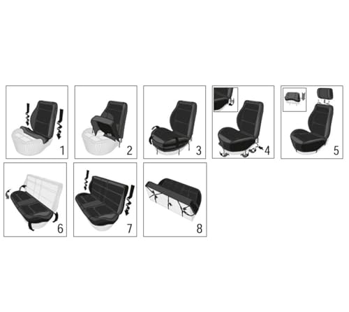 Housses de siège auto universelles polyester protection siege voiture beige set - 4