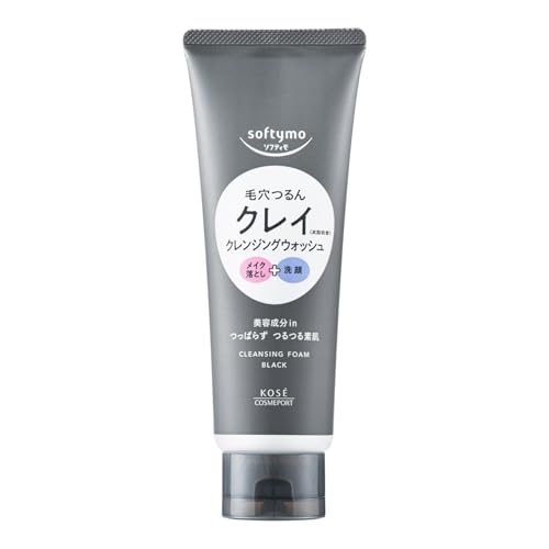 ソフティモ クレンジング ウォッシュ （ブラック）メイクも落とせる洗顔料 毛穴ケア クレイウォッシュ KOSEのサムネイル