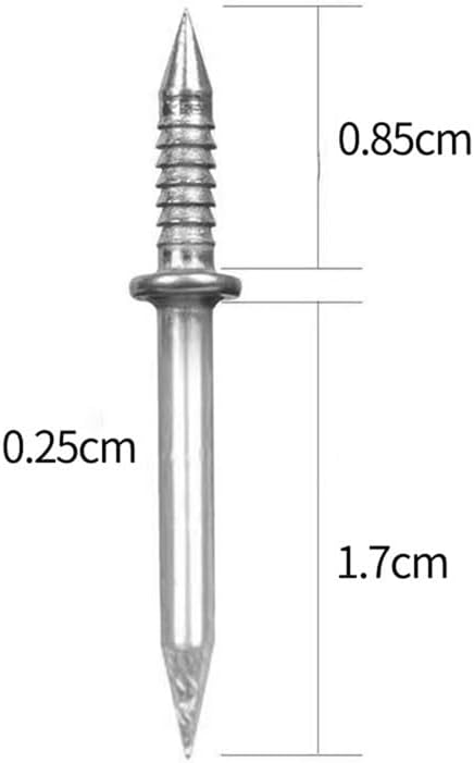 Generic 500Pcs Double-Head Skirting Thread Seamless Nail Double Headed Nails Invisible Security Screws with 5 Installation Tool Durable - (Color: Silver)