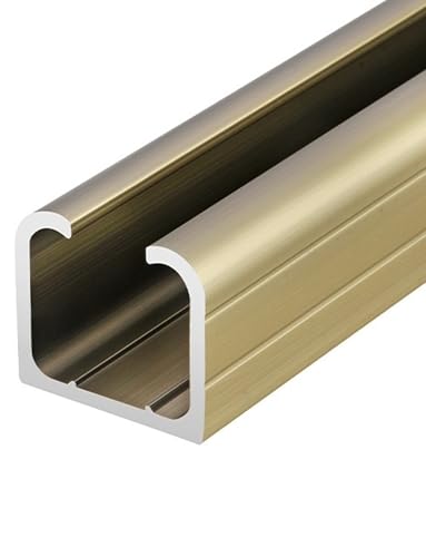 Kit de riel de puerta corredera para armario, fácil instalación, sistema de puerta corredera doble para puertas de cristal