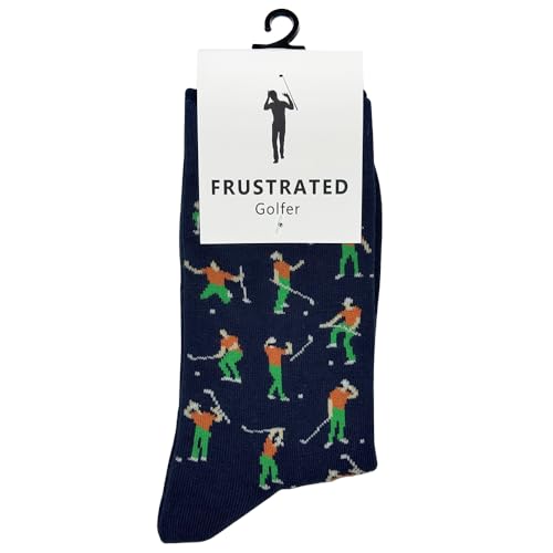 KIOMY Frustrated Golfer Design, Funny Golf Socks for Men, 1
