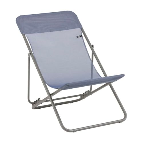 Lafuma MOBILIER - Transat Pliant Multiposition Maxi TRANSAT - Toile Batyline Résistante - Chaise Longue Pliante Terrasse et Jardin - 4 Positions, Tout Confort,...