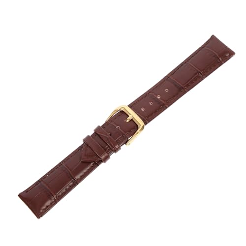 MOBUTOFU Fashionable Brown Grain Cowhide Watch Strap with Adjustable Quick Release Band for Men Women Smooth Wrist Replacement