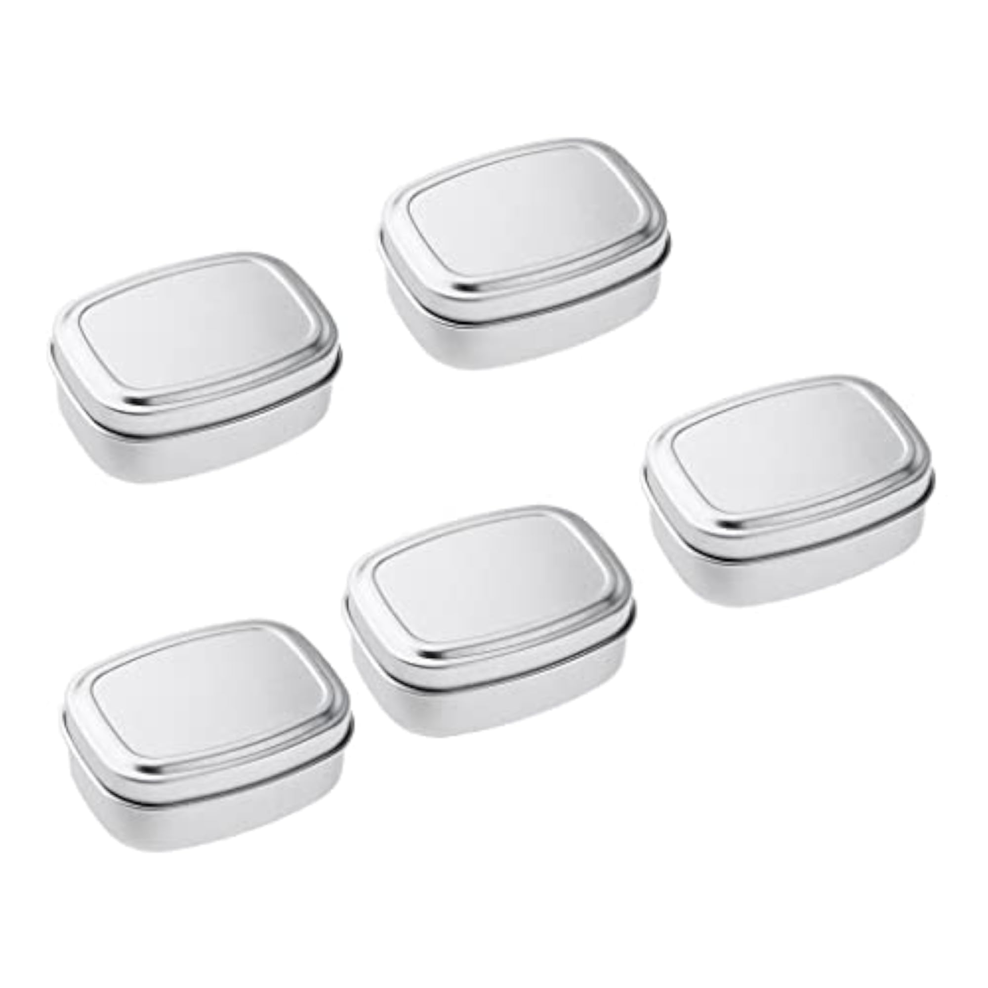 10pcs Square Aluminium Tin Pots for Cream Salves and Herbs