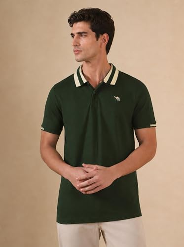 Image of Men's Polo - FYLTR Men's Regular Fit Polo T-Shirt with Contrast Tipping Collar - 100% Cotton | Soft Handfeel | Casual T-Shirts for Men