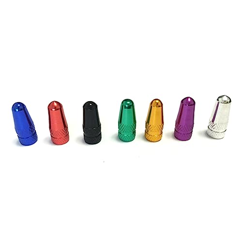 Cubiertas de válvula bicicleta aluminio 4 uds. violeta miniatura 6