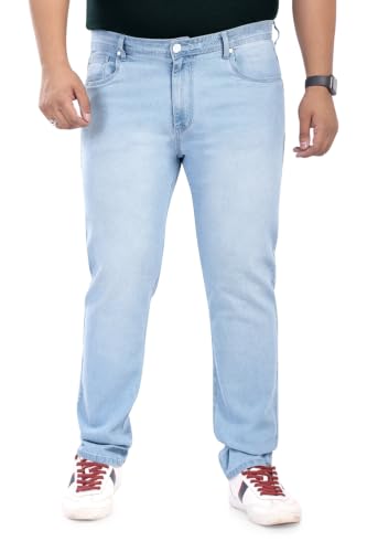 Image of Pluss Tribe - Plus Size Jeans for Men - Denim Jeans - Ideal for Casual, Office Available Sizes : 40 to 52