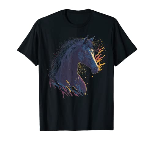 Gallop into our Colorful Pop Art Horse Portrait T-Shirt