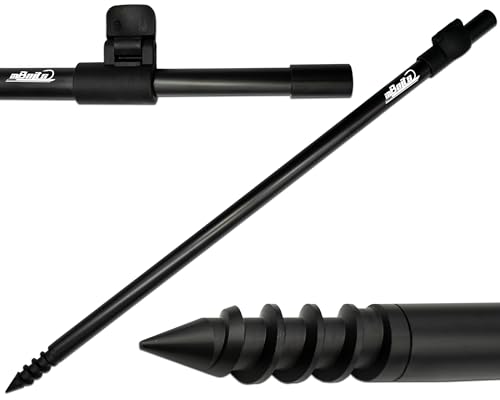 Angel-Berger Magic Baits Heavy Black Support de canne à pêche réglable en aluminium (noir, 50-85 cm)