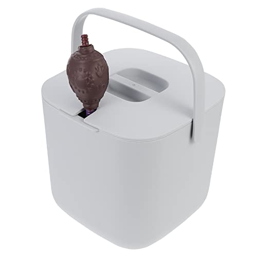 Basurero pequeño de mesa Kichvoe gris cuadrado