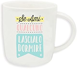 Legami Aphorism Buongiorno Mug Se Ami Qualcuno Lascialo Dormire, Bone China, Multicolore, 9x9x8 cm