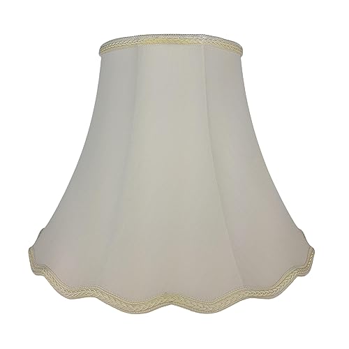Image of Royal Designs, Inc. Scalloped Bell Designer Lamp Shade, DSO-83-12EG, 6.5 x 12 x 10.25, Eggshell
