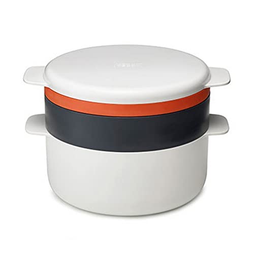 Kitabetty Vaporera Microondas, 3 Capas Apiladas Estuche Vapor Microondas, Arrocera Microondas, Pote Estofado, SartéN, Vapor de Arroz de Microondas Redondo para Huevos y Verduras Al Vapor Cover