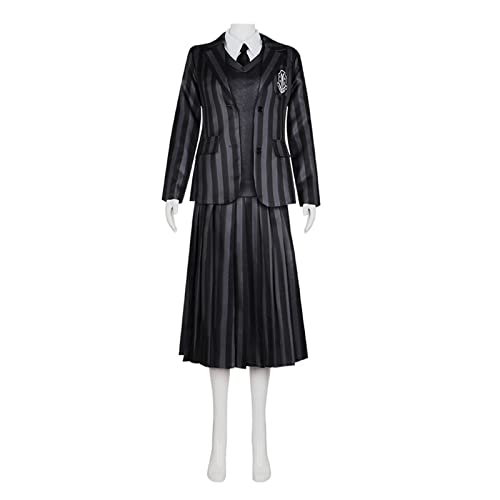 Disfraz Miércoles Niña,Miercoles Uniforme del Colegio Niña,Miércoles Disfraces de Academia...