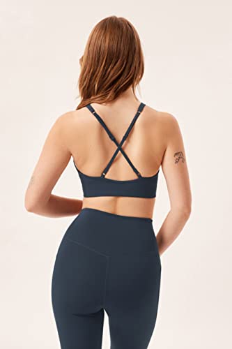 Girlfriend Collective Topanga Halter Bra, Midnight Sm #TOP3