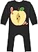 Shirtracer Baby Karneval und Fasching Kostüm - Apfel mit Wurm - 6/12 Monate - Schwarz - Langarm - BZ13 - Baby-Body Langarm für Jungen und Mädchen