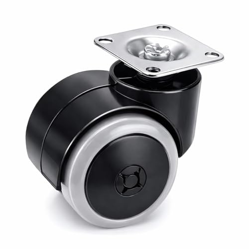 Image of NEXT GEN CASTER Chair Wheel Plat, Castor Nylon Revolving Chair Wheel White, & Black, 1 Set of 4 PCS)