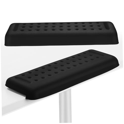Coussin de avant-bras de bureau ergonomique noir pour poignet et coude x2