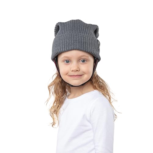 Ribcap Lenny Kinder Medizinischer Schutzhelm Sicherer und Stilvoller Kopfschutz für Sturzgefährdete Kinder | Grau | Midi 50-52 cm | Ideal bei Epilepsie Sturzprävention und im Alltag