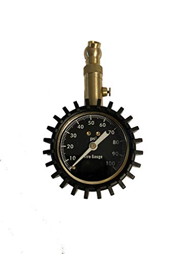 TN TrunkNets Inc Accurate Tire Pressure Gauge - (0-100 PSI) Heavy Duty Large 2 Inch Easy to Read Glow in Dark Gauge Low - High Premium Air Pressure Gauge Tire Gauge New
