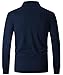 SWISSWELL Mens Long Sleeve Shirts Casual Stylish Fall Performance Polo Shirts for Men Lightweight Collar Shirts Golf Dark Blue XL