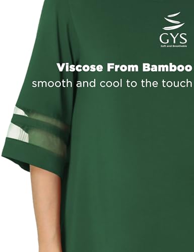 Image of GYS Bamboo Viscose Capri Pajamas for Women Set Cooling 3 /4 Sleeve Pjs | Moisture-Wicking Sleepwear for Night Sweats, OEKO-TEX Certified, Gentle on Sensitive Skin, Soft Sleep Lounge Sets