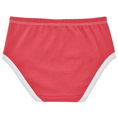 Joisal Bright Toddler Girls Underwear 2t Cotton Girl Panties Cute Alizarin Crimson Red Briefs Underpants2