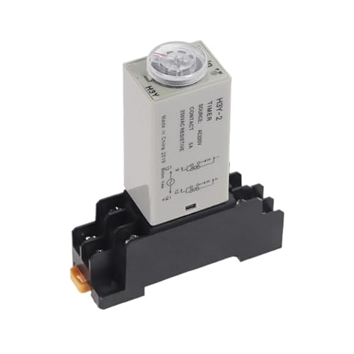 Mini relais temporisé H3Y-2 30S à 8 broches avec embase pour montage sur rail électrique