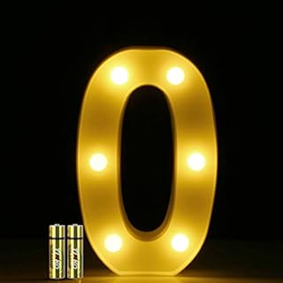 HONPHIER® Letter Lights Decorative LED Alphabet Lights Marquee Decoration Light Up Sign Night Light Battery Operated for Birthday Party Wedding Receptions Holiday Bar Home Bedroom Bath Bar Decor (S)