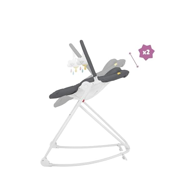 Badabulle Compact'up Moonlight Babywippe und Babyhochstuhl, 5-fach höhenverstellbar, aber der Geburt verwendbar – Bild 4