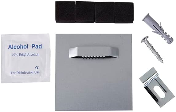 Image of STAS self Adhesive Hanger for Mirrors and Hanging Art /Photos on Acrylic, Glass, dibond, plexiglass or Aluminium - 3.15 x 3.15 - 22lbs Weight Capacity (5)