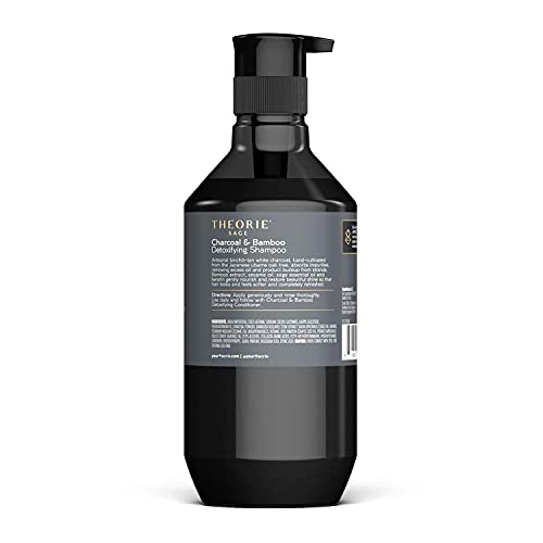 Theorie Charcoal And Bamboo Detoxifying Shampoo - Purify & Restore - Nurture Color & Keratin Treated Hair - Sulfate Free - Suited For All Hair Types, Pump Bottle 400Ml #TOP1