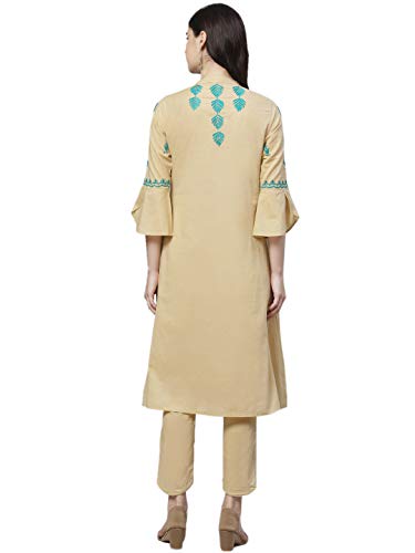 Image of Ada Hand Embroidered Lucknowi Chikankari Cotton Kurta Set for Women A100320