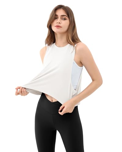 ODODOS 3-Pack Loose Tank Tops for Women Sleeveless Gym Athletic Workout Tops Yoga Shirts4